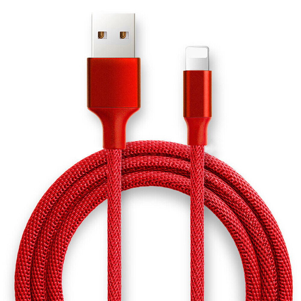 4ft iOS 8Pin USB Fast Charger Charging Cable Cotton Braided For iPhone iPad iPod