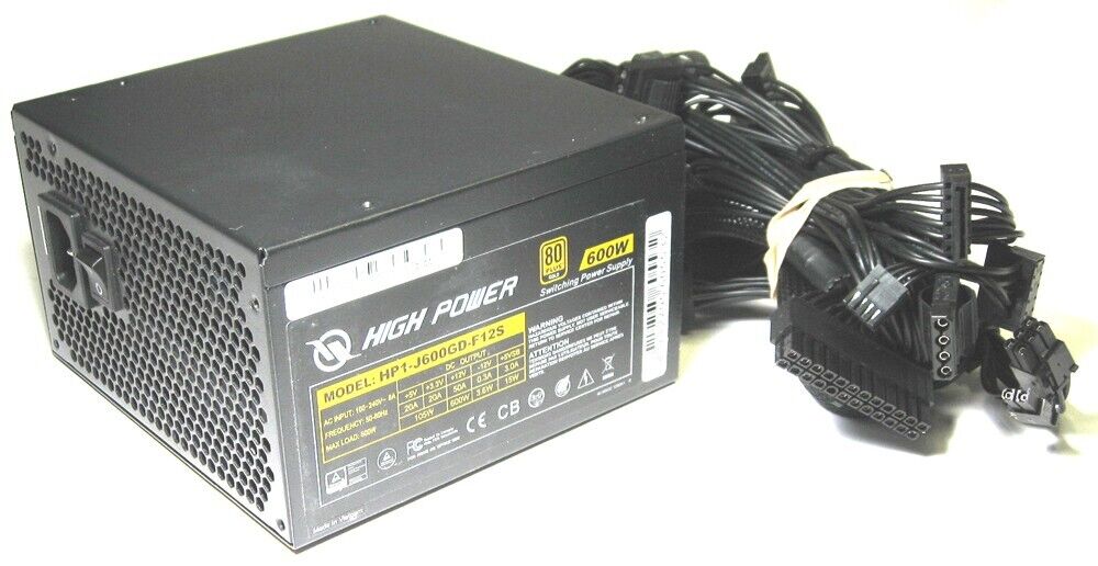 Refurbished Rosewill High Power 600W ATX Power Supply - 80 PLUS Gold Certified