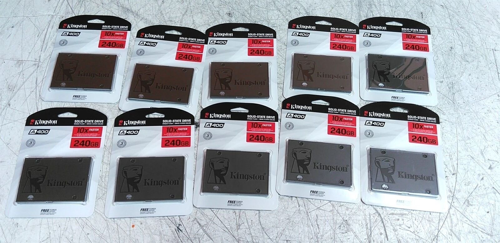 Lot of 10 New Kingston A400 SA400S37/240G 240GB Solid State Drive Sealed 