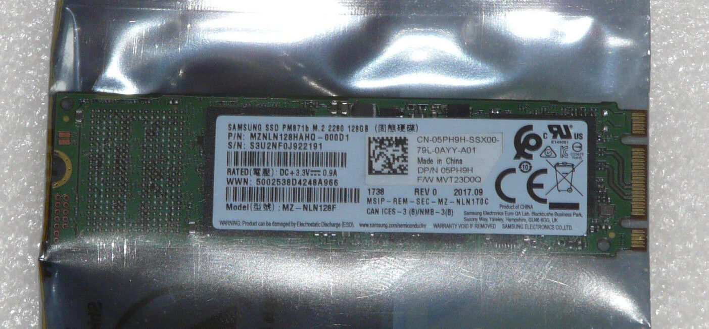 NEW GENUINE DELL 128GB SSD M.2 2280 SAMSUNG PM871b MZNLN128HAHQ-000D1 5PH9H