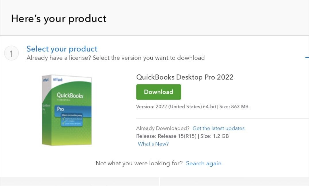 INTUIT QUICKBOOKS PRO 2022 - desktop Edition NEW LICENSE 