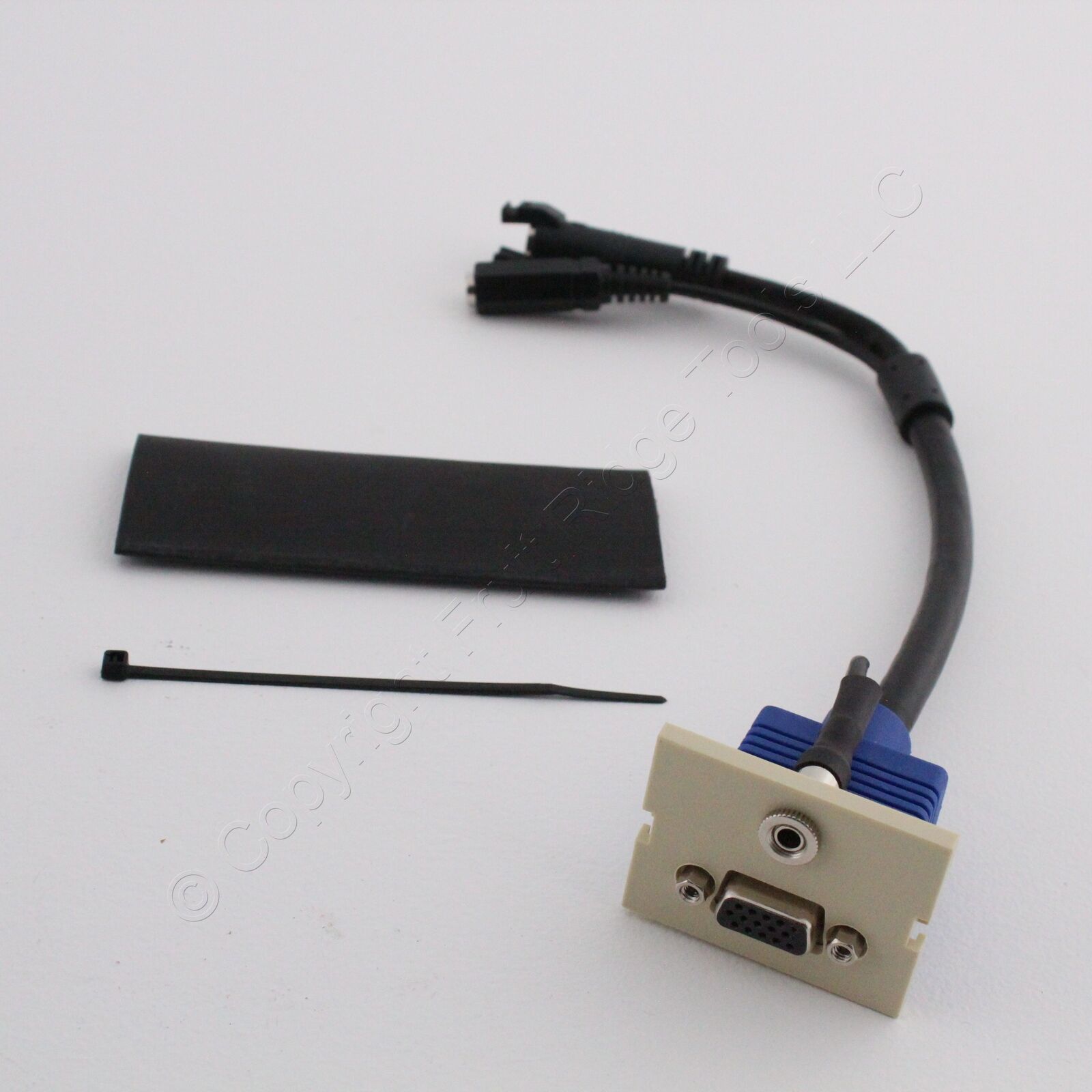 Hubbell iStation Module Plate w/ 3.5mm Stereo HD15 VGA Video Jacks IM153815EI