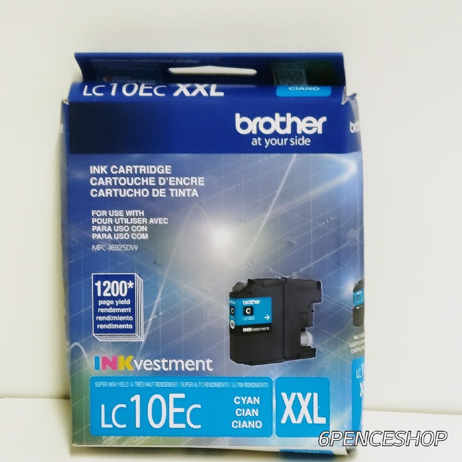 08/2025 new deformed box Brother LC10EC INKvestment Super High-Yield Ink Cyan