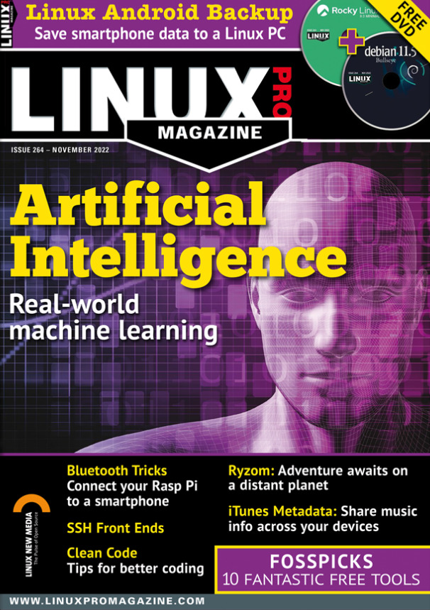 LINUX PRO MAGAZINE | NOV 2022 #264 | ARTIFICIAL INTELLIGENCE - FREE DVD INCLUDED