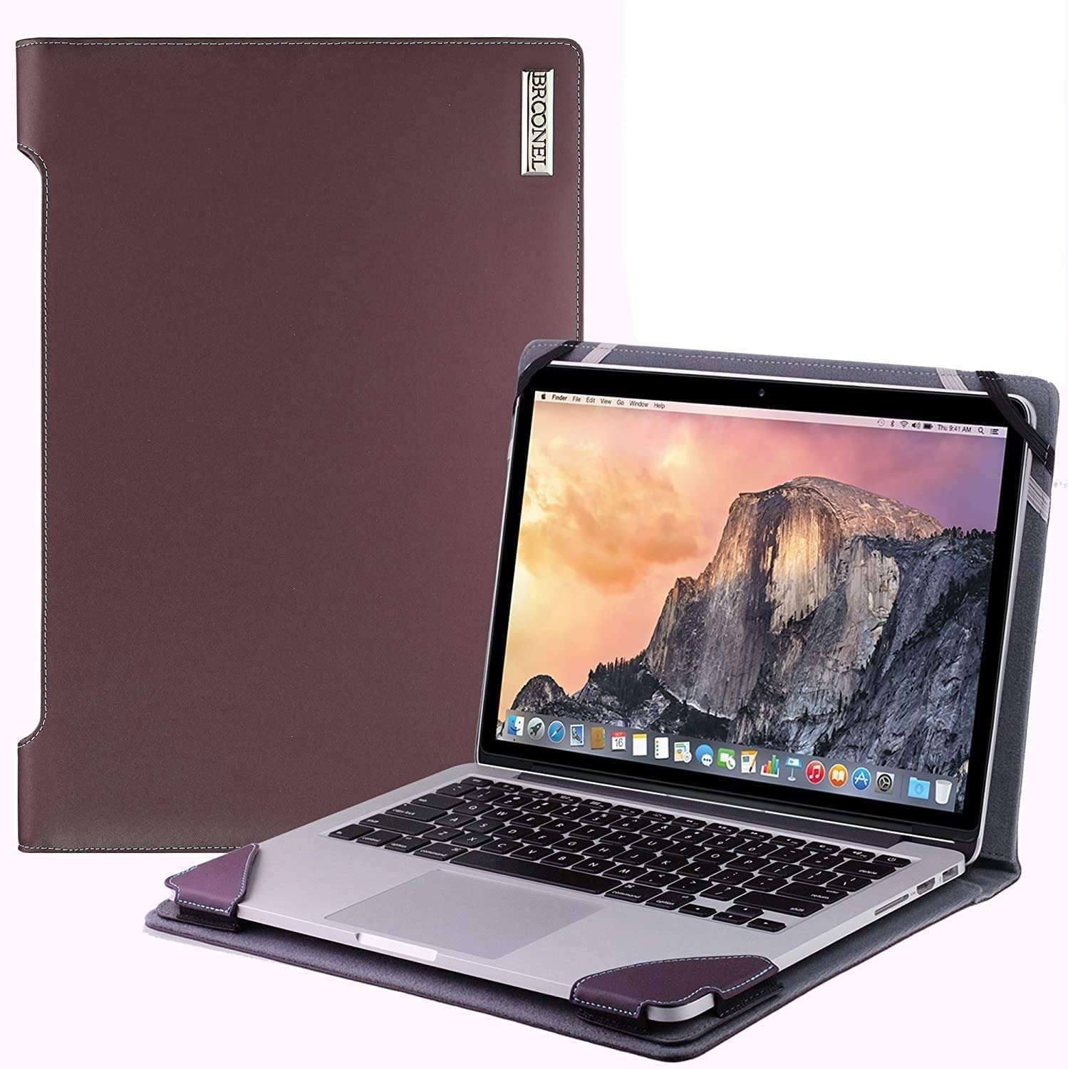 Broonel Purple Leather Laptop Case For Lenovo IdeaPad L340 15.6 \