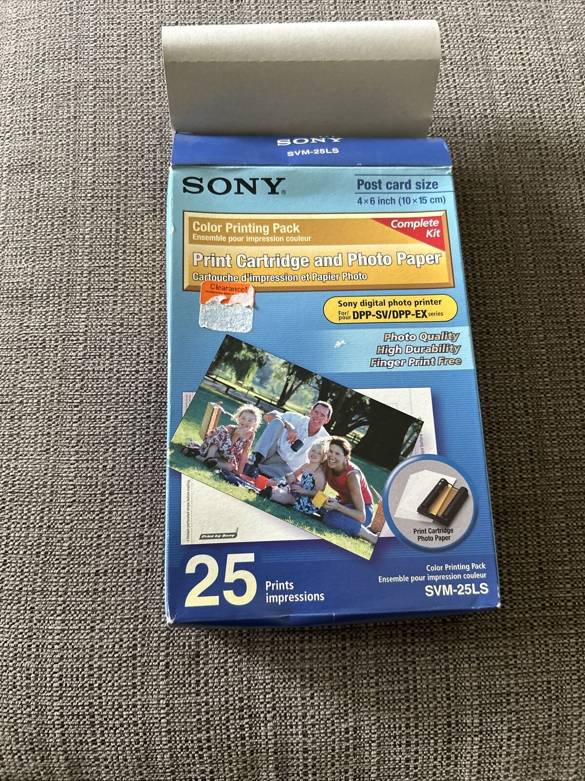 Sony SVM-25LS Print Cartridge And Photo Paper With 25 Prints F2