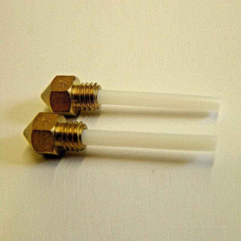 Extruder Tube Ptfe 2x For 3D Printer 0.4mm With The Helper Spare Nozzle 2pcs