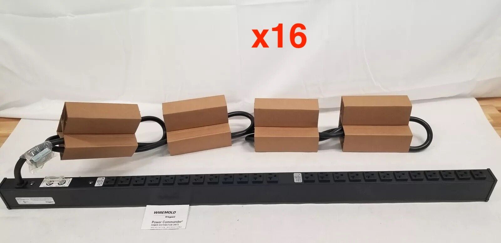 New Lot of 16 Legrand 3B44B2-1 PDU 24 Outlet 120V/30A/single phase/24 -20A OL