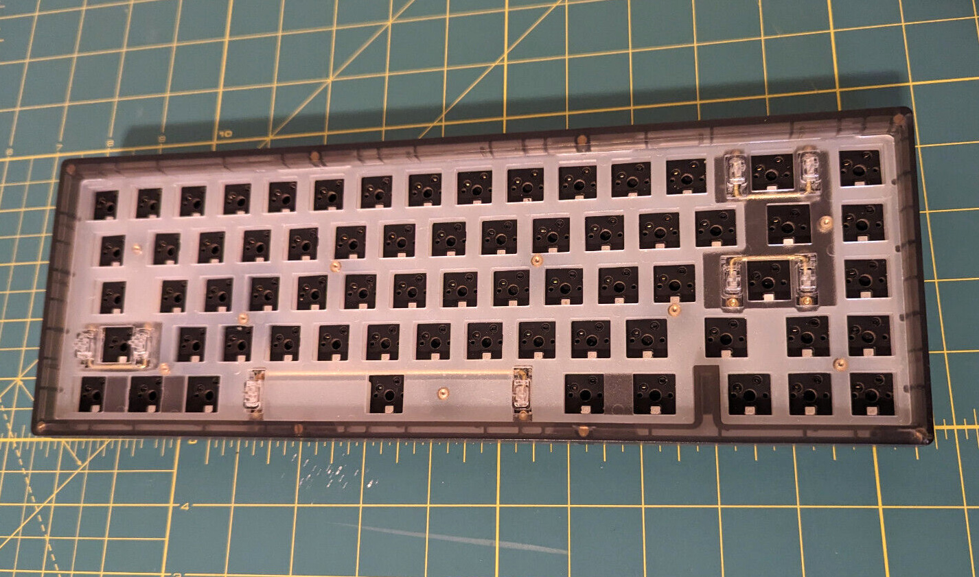 KBD67 Lite Transparent Keyboard Wired Kit (Grey/Black)