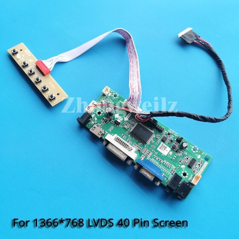 For B133XW03 V0/V1/V2 1366x768 40 Pin LVDS VGA DVI HDMI Screen Driver Board Kit
