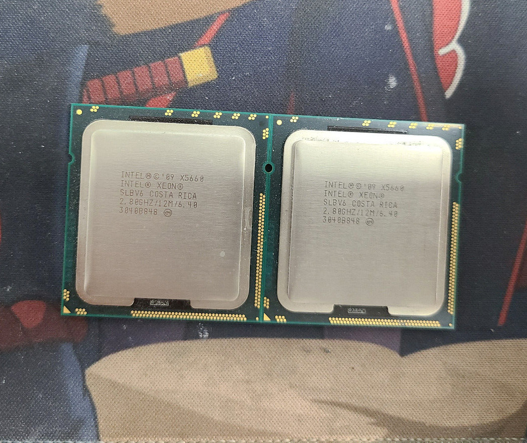 Matched Pair of SLBV6 Intel X5660 2.80 GHz Processors