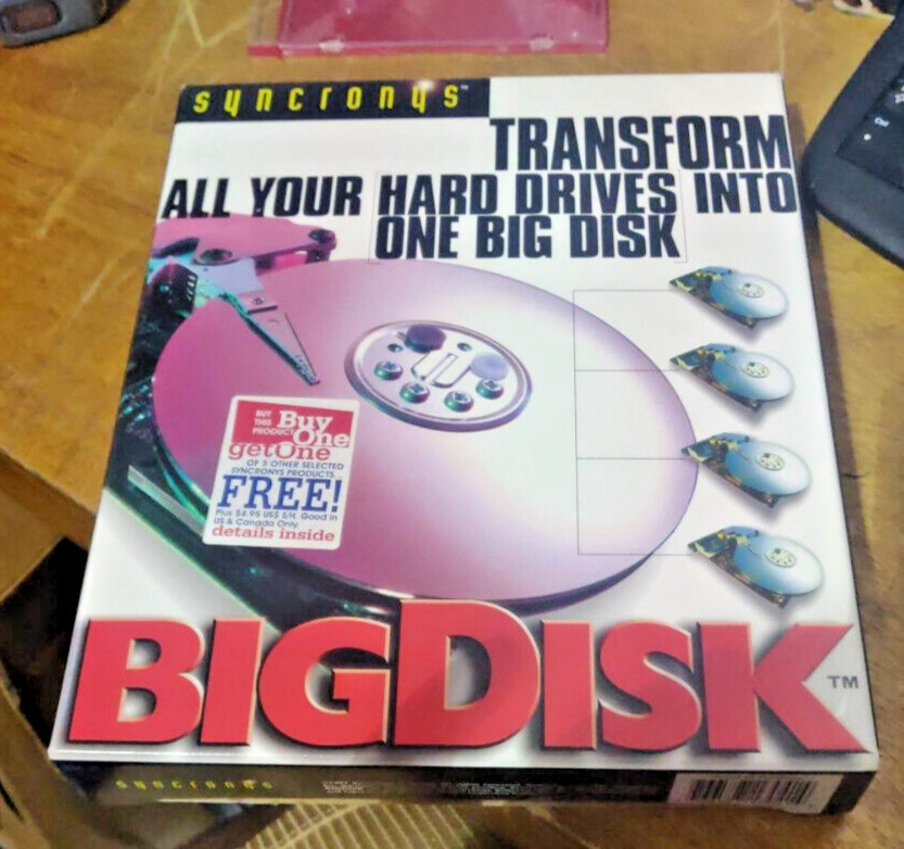 vintage Syncronys Big Disk Transform All Your Hard Drives To One Big Disk