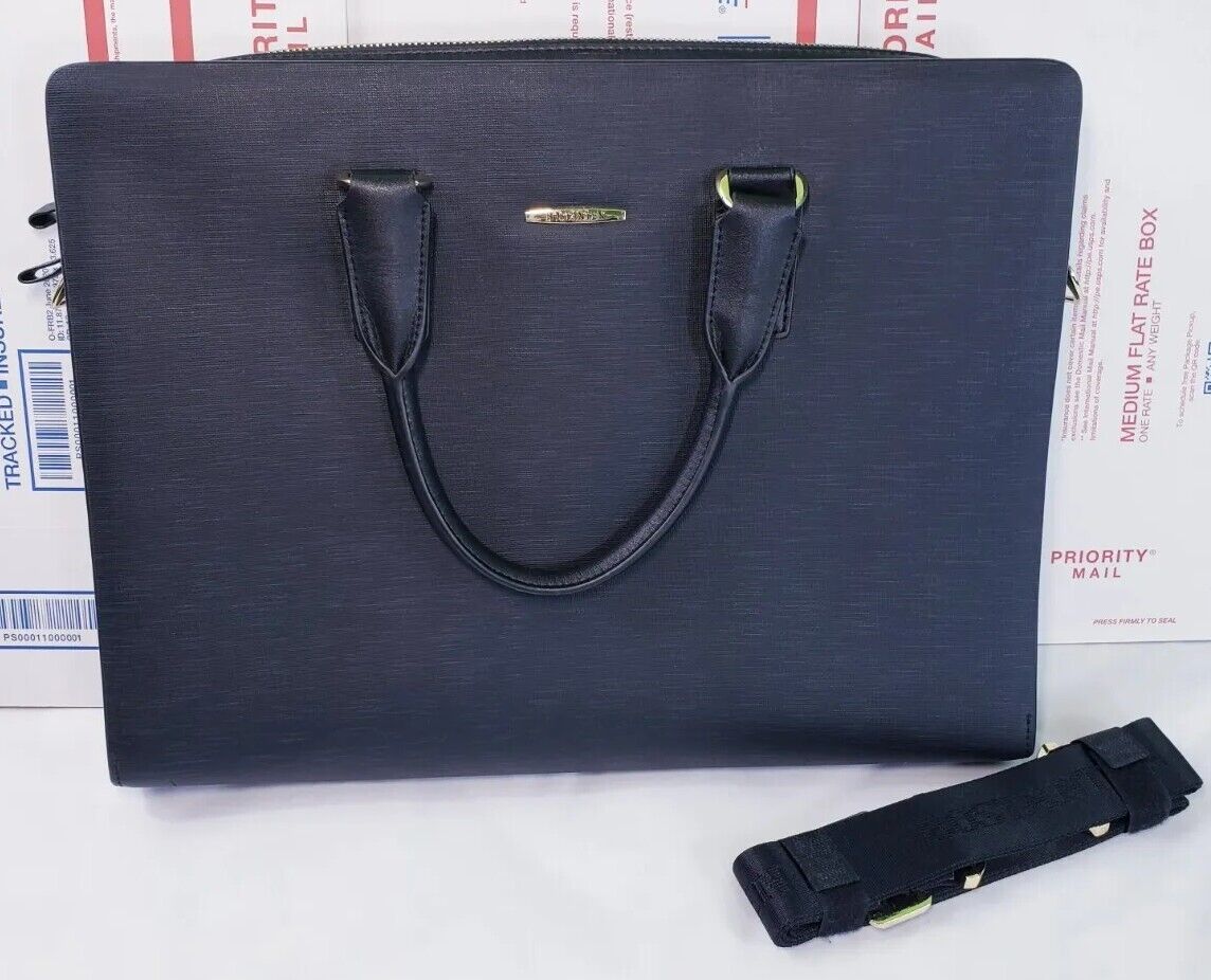 Bostanten Lawyers Briefcase Shoulder Laptop Business Slim Bag Black 