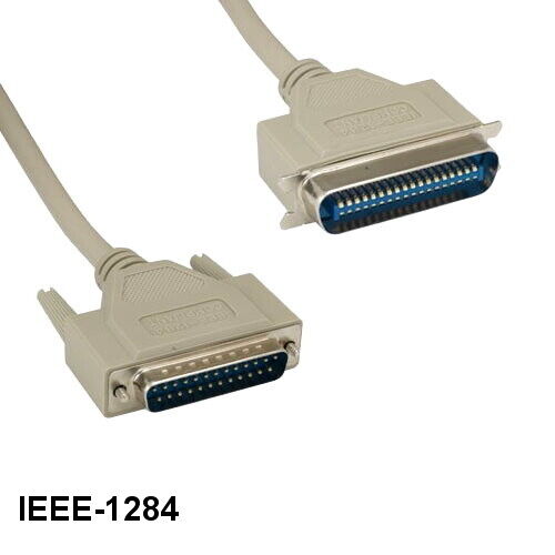 LOT10 25' IEEE-1284 DB25 25 Pin to CN36 36 Pin Cable M/M 28AWG Parallel Printer