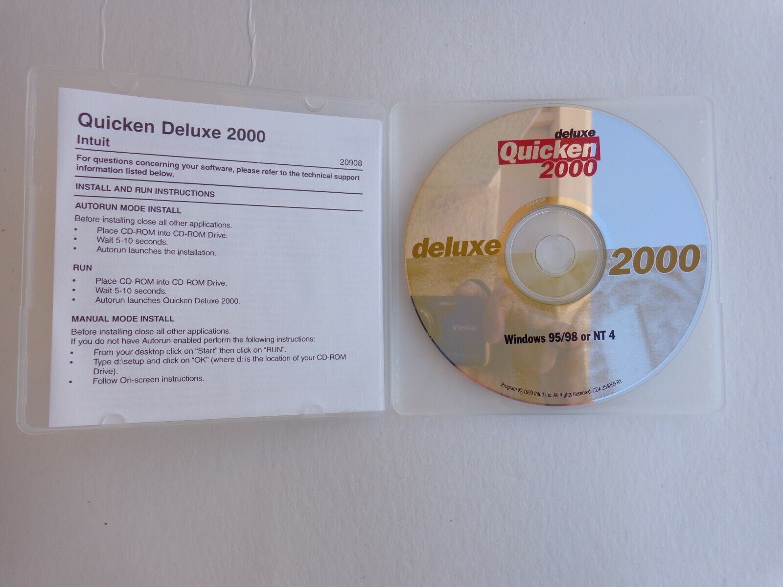 Intuit Quicken 2000 Deluxe For Windows