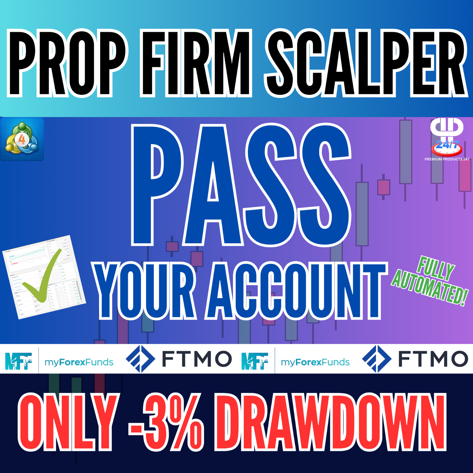 EA MT4 Ultra Profitable FX EA Scalper for FTMO / PROPFIRMS