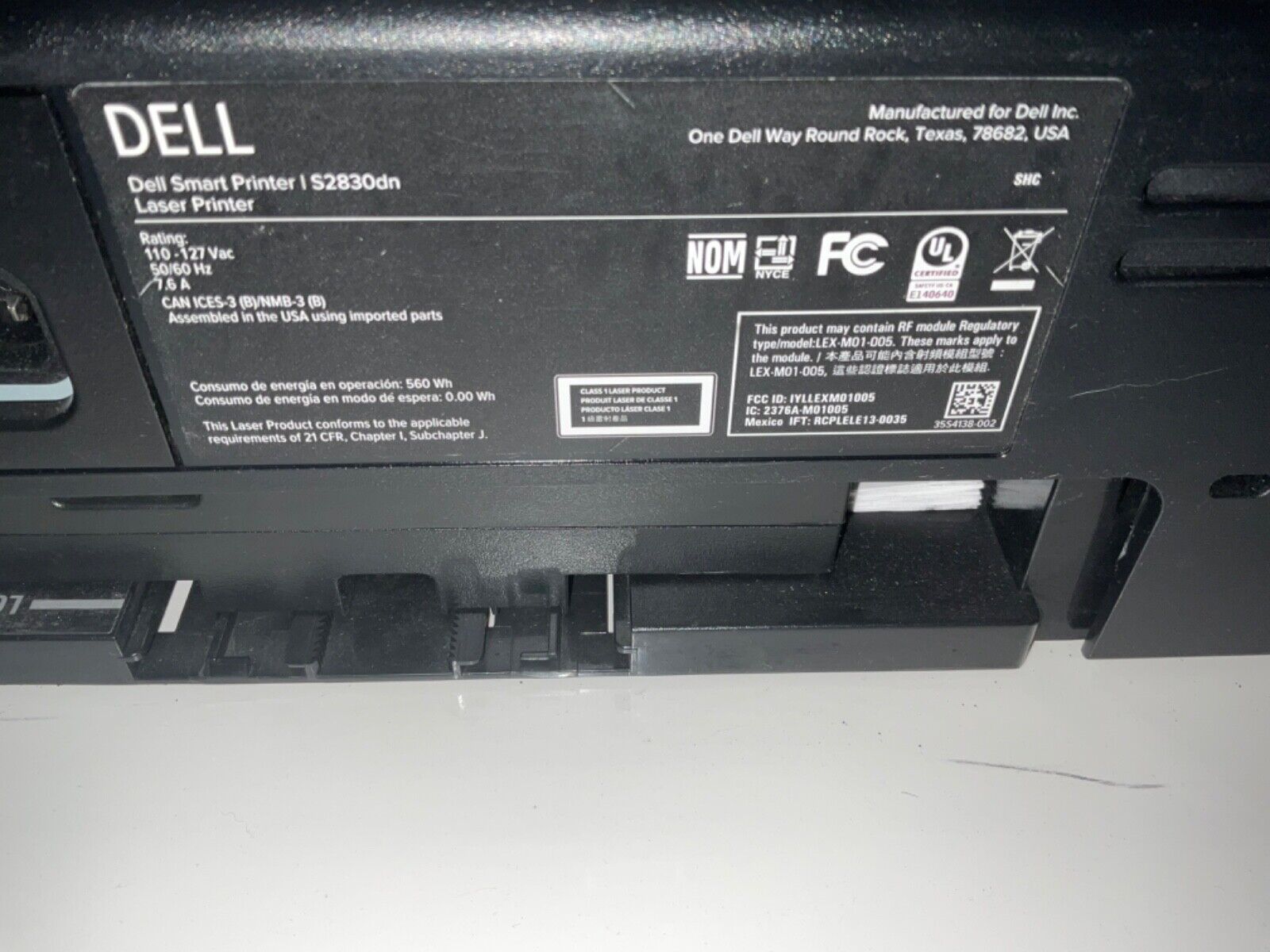 Dell S2830DN Monochrome Laser Printer LOW USAGE 