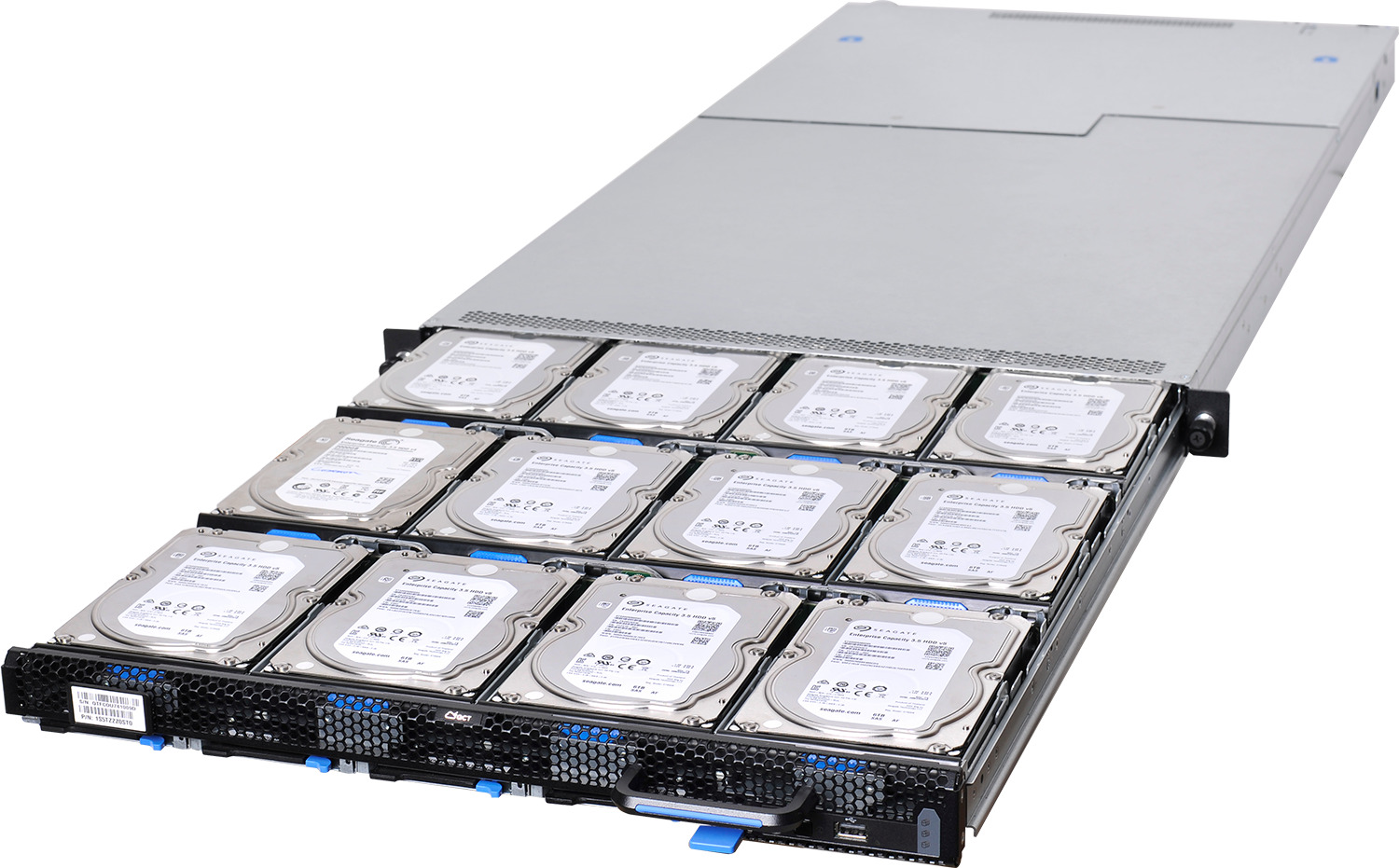 8x 12TB HD Ultra-Dense Storage Server QCT D52T-1ULH 2x Xeon Gold 6130 18C 128G