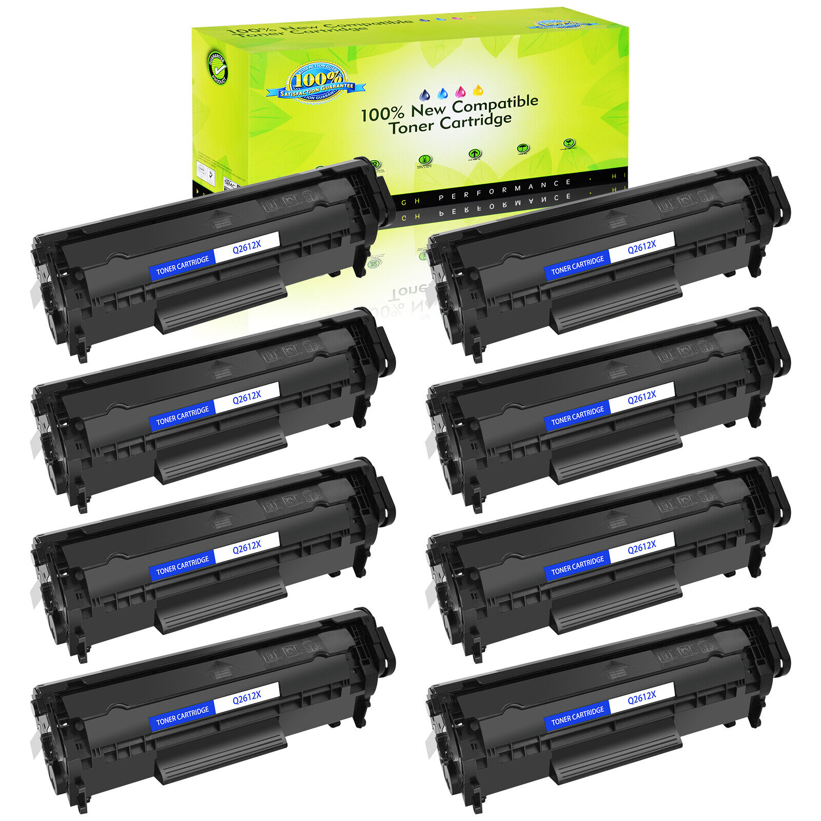 8PK Black Q2612X Toner Cartridge for HP 1022 1020 1012 1018 3055 n nw Printer