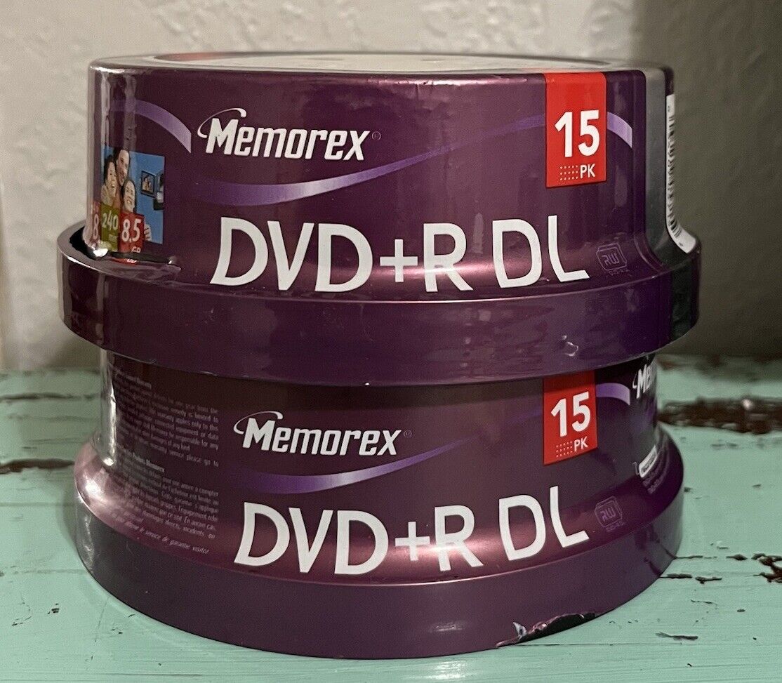 [NEW SEALED] Memorex Dual Layer DVD+R DL 30-Pack 8X, 8.5GB, 240 Minutes Blank