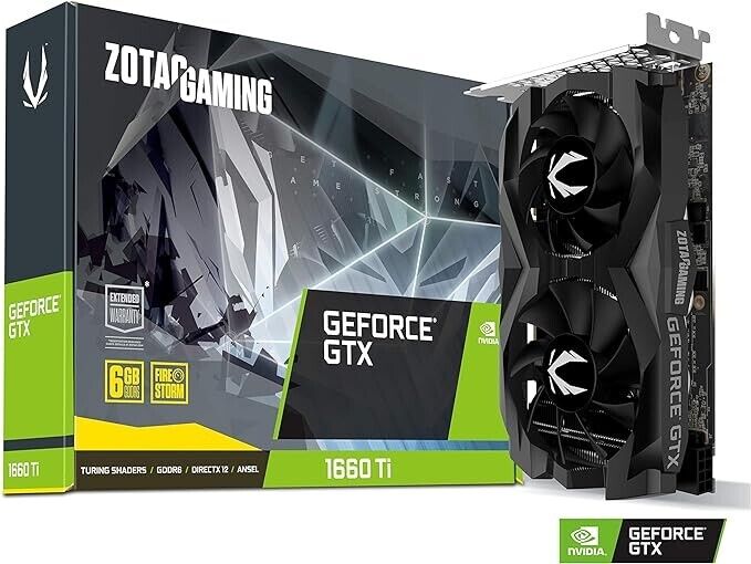 ZOTAC Gaming GeForce GTX 1660 Ti 6G GDDR6 Graphics Card (ZT-T16610F-10L)