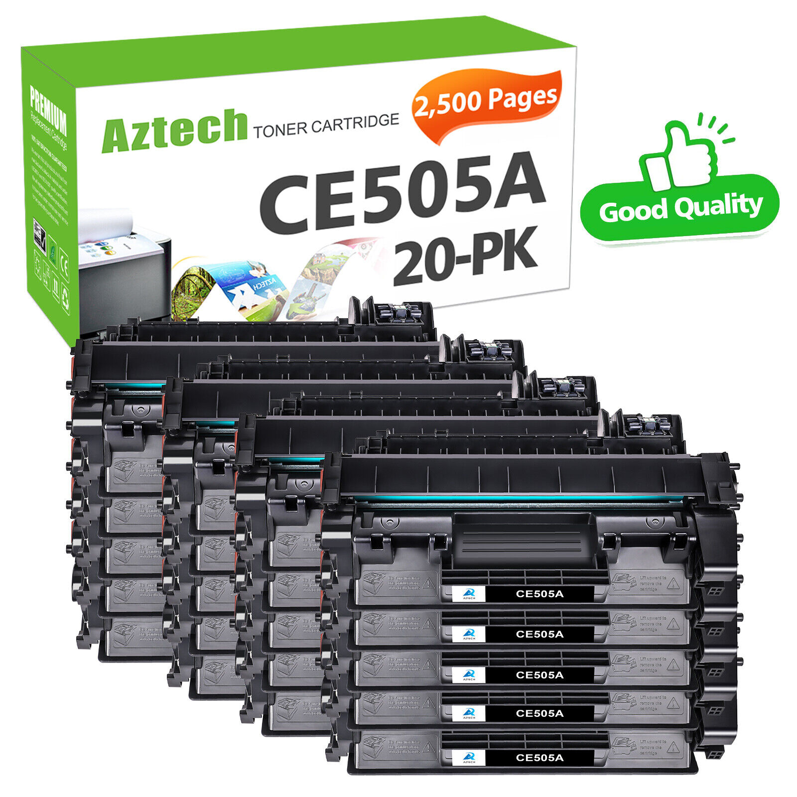 20PK CE505A Toner Cartridge Fits for HP 05A LaserJet P2035 P2035N Printer