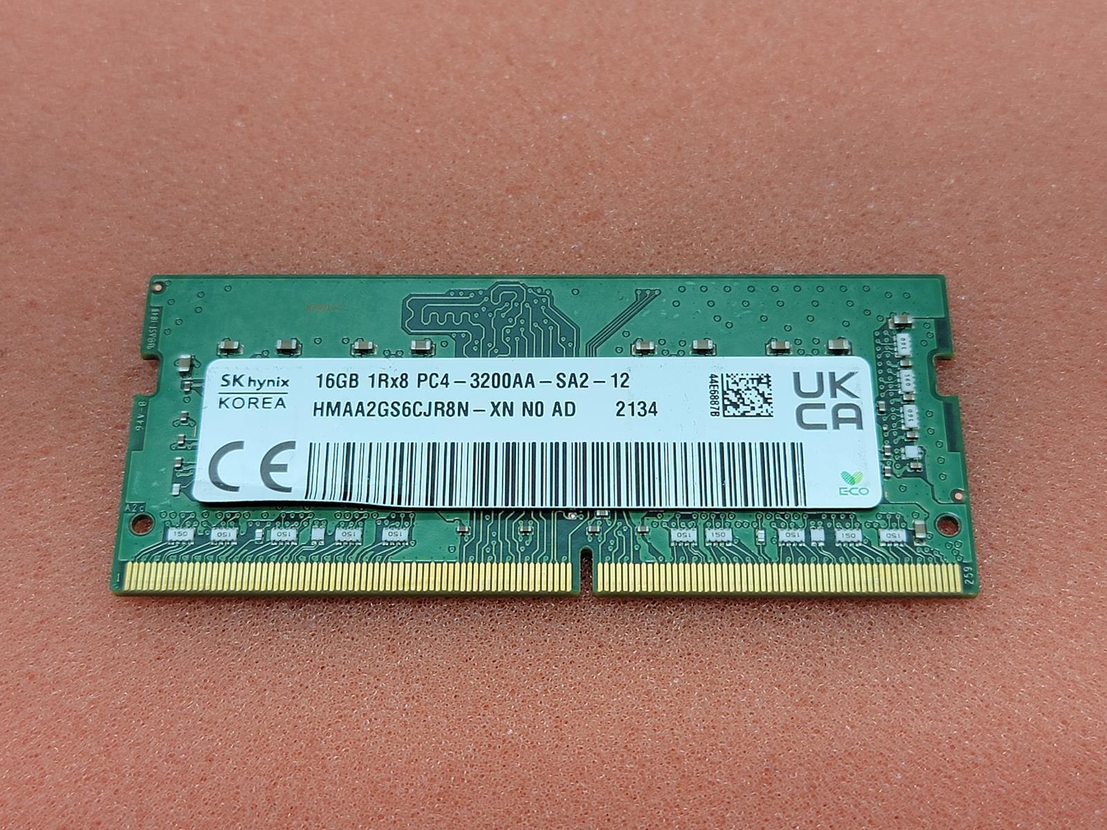 SK HYNIX 16GB DDR4 SODIMM LAPTOP RAM 3200MHz HMAA2GS6CJR8N-XN SKU 5120