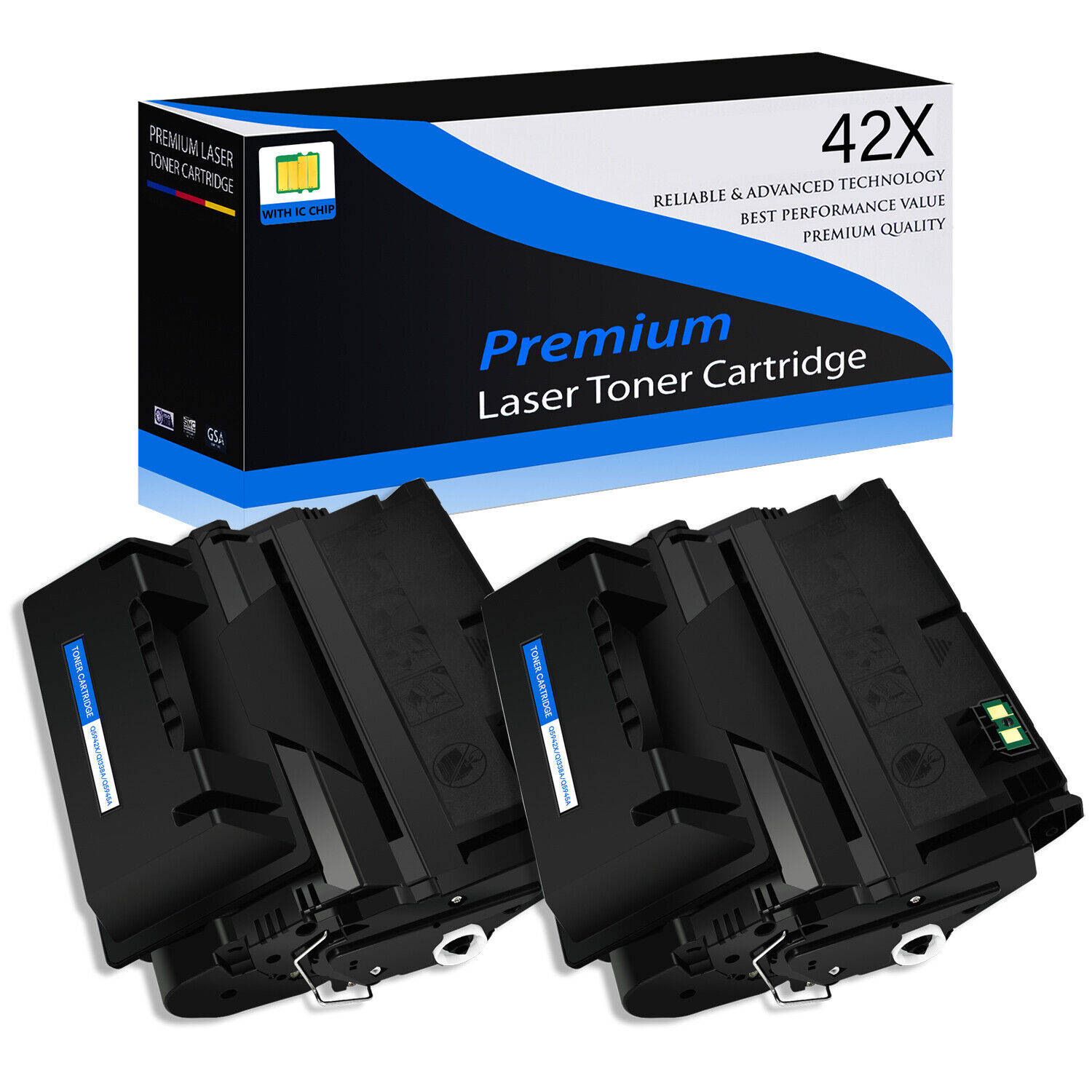 2PK High Yield Toner Cartridge For HP LaserJet Printer 4250 4250dtn 4350 4350n