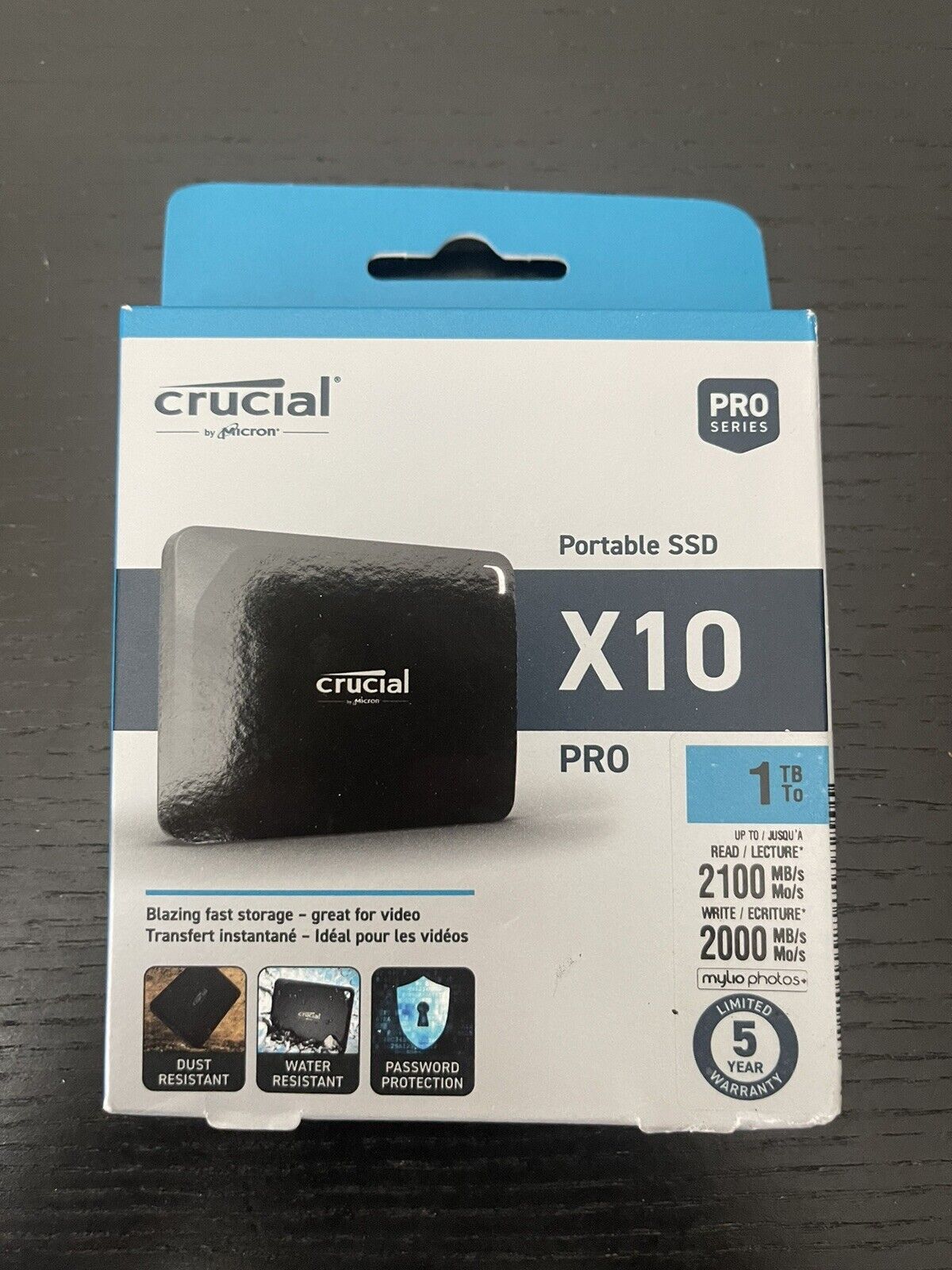 NEW Sealed Crucial X10 Pro 1TB USB-C Portable External SSD *FAST SHIPPING*
