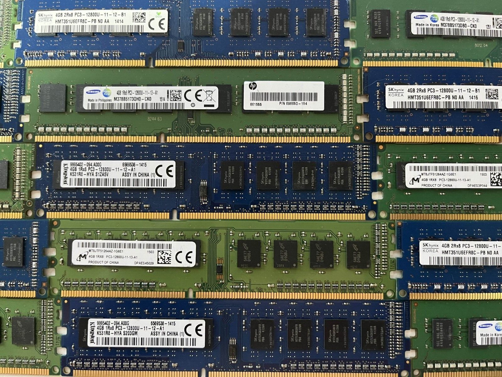 Various Brands 4GB PC3-12800U DDR3 1600MHz 240 PIN Desktop Ram