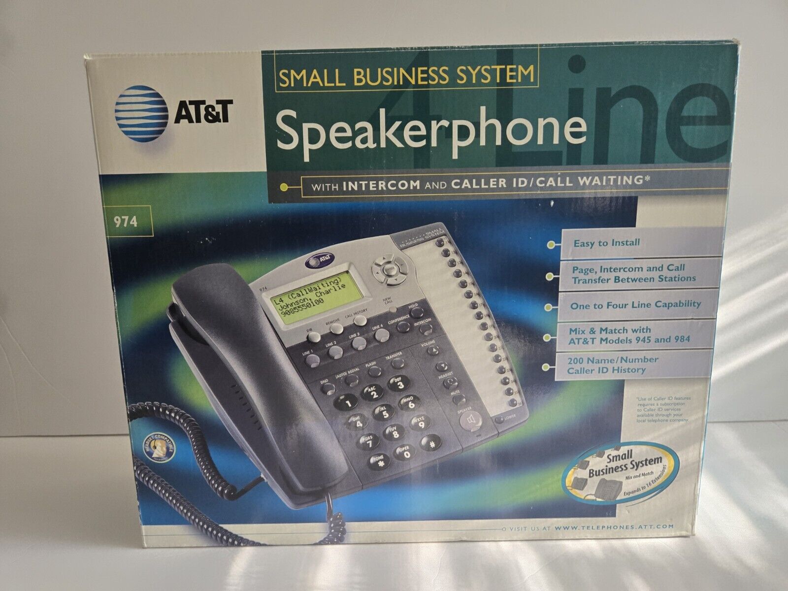 Business phone -AT&T 974 Small Business 4 Line System Speakerphone with Intercom