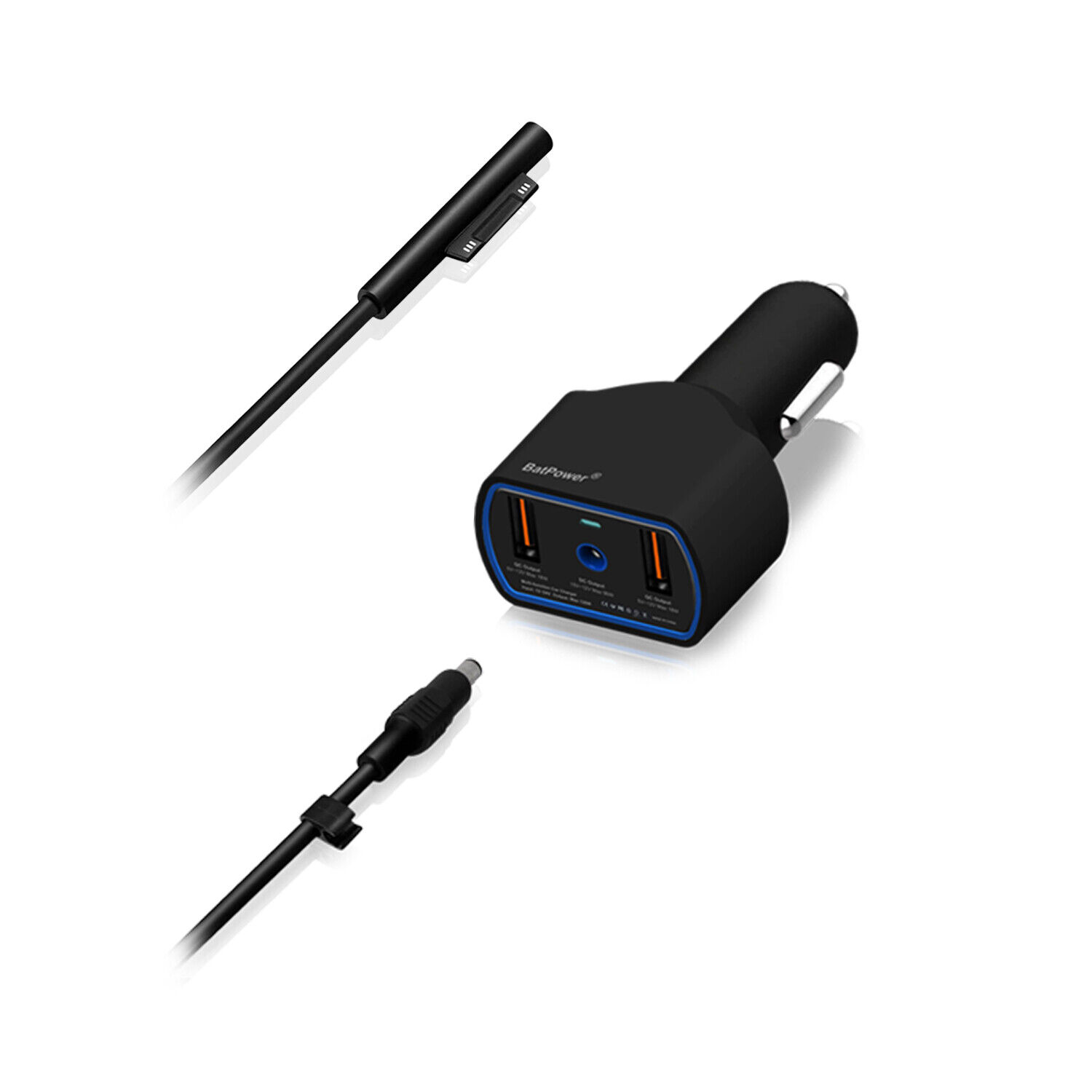 BatPower 120W 102W Surface Book 2 Laptop Car Charger Microsoft Car Power Adapter