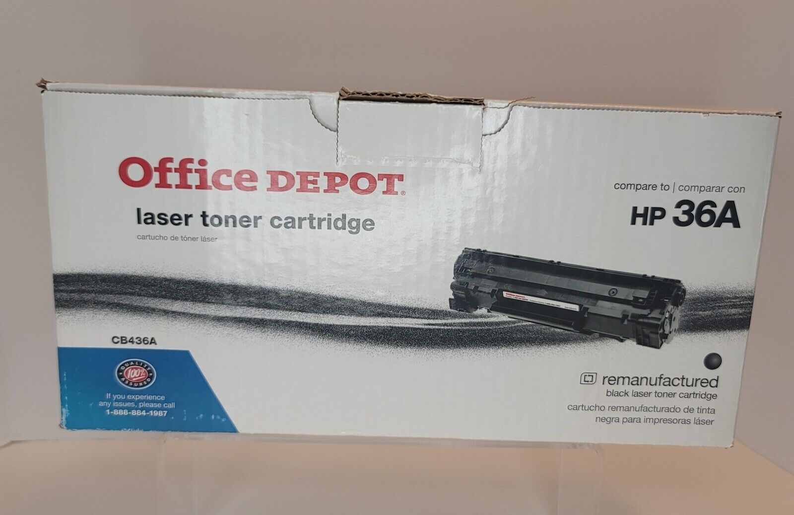 Office Depot Laser Toner Cartridge CB436A Black Compares to HP 36A