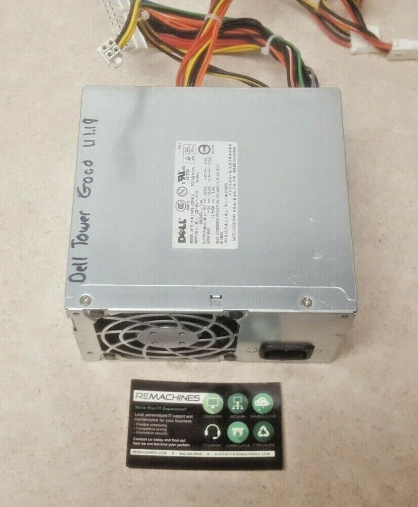 Dell 420w Power Supply NPS-420AB A TH344 GD278 @1B3L8 TESTED, 