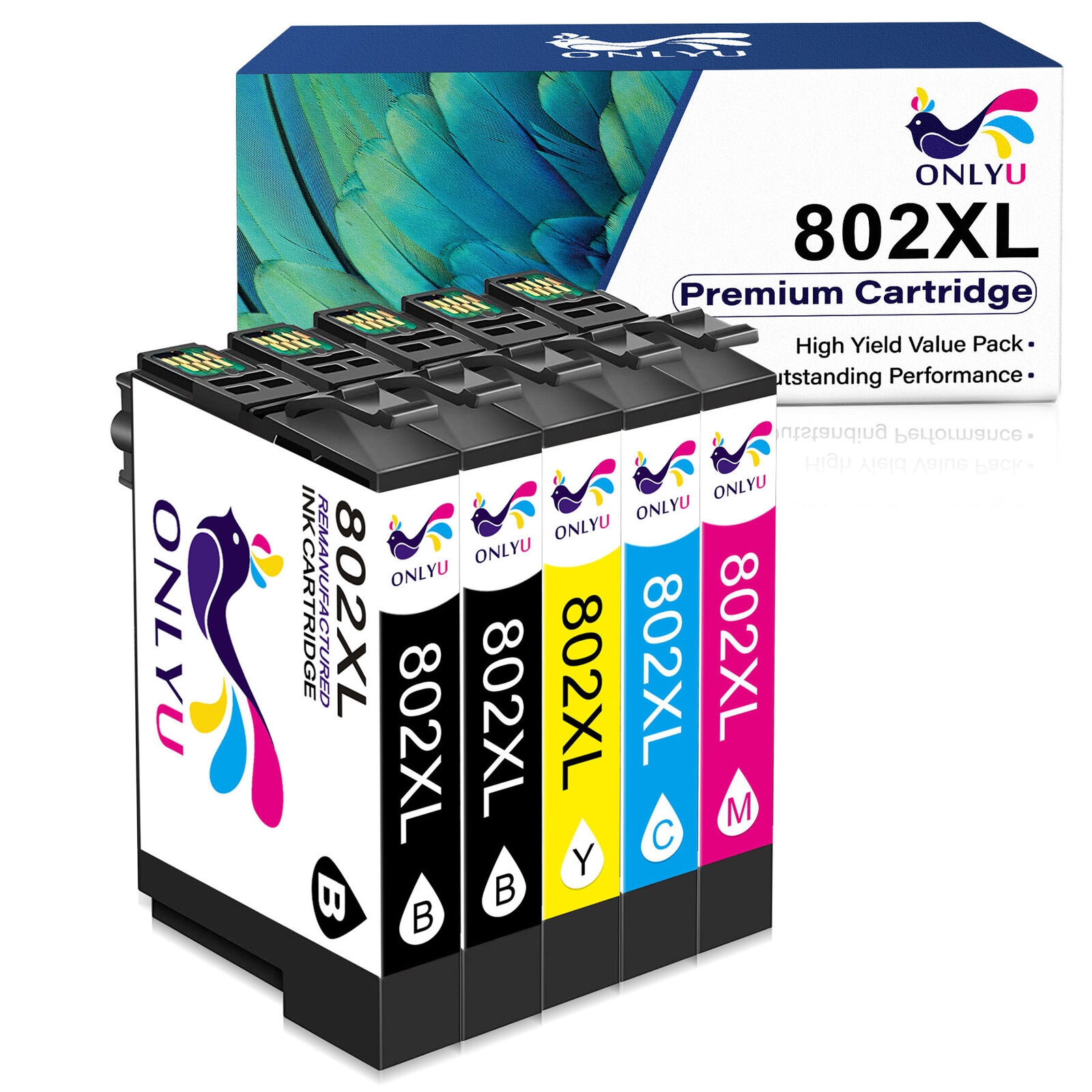 5pk For Epson 802 802XL Ink Cartridge Set WorkForce Pro WF-4740 W4740 WF-4730