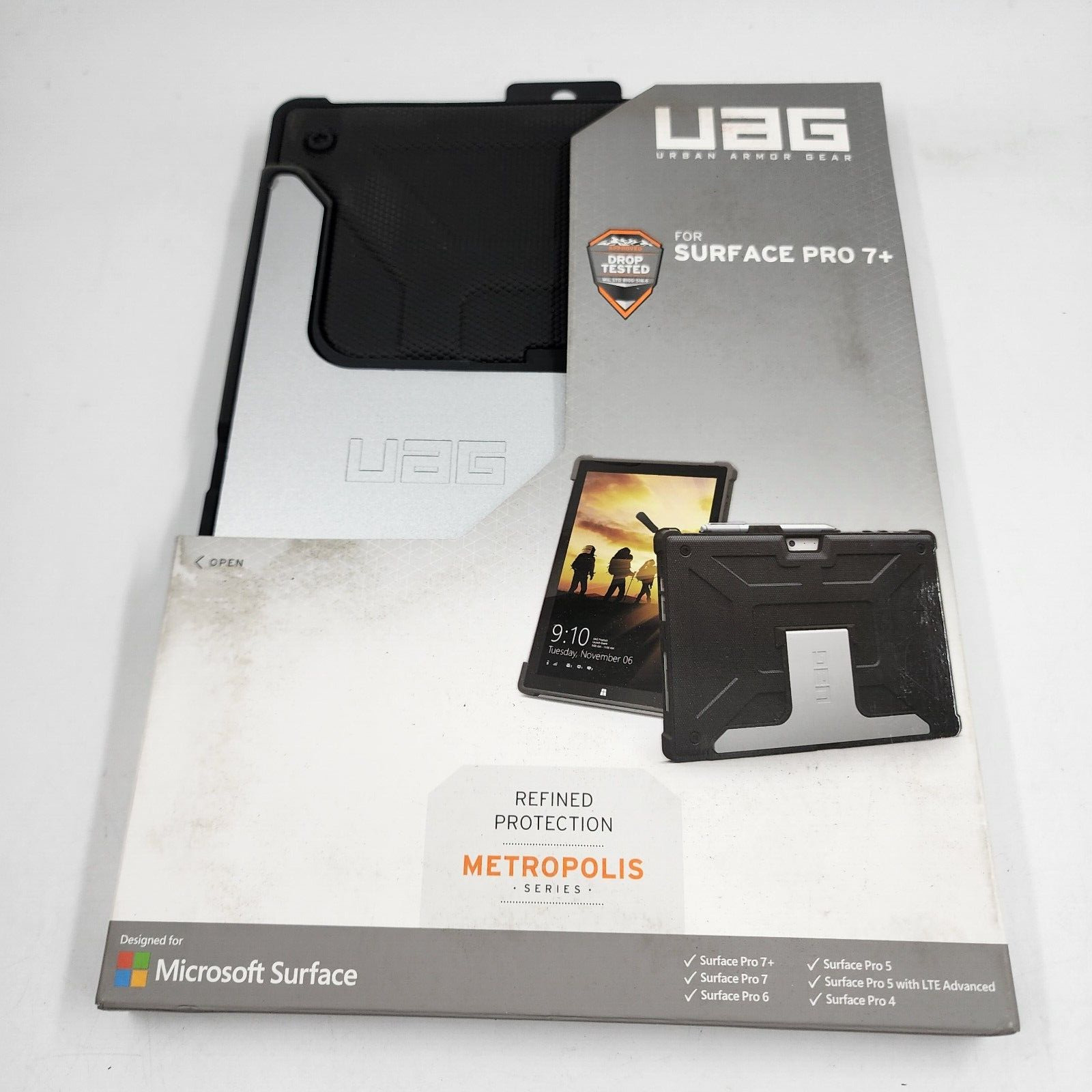 UAG Designed for Microsoft Surface Pro 7+ Black/Silver Adjustable Stand~