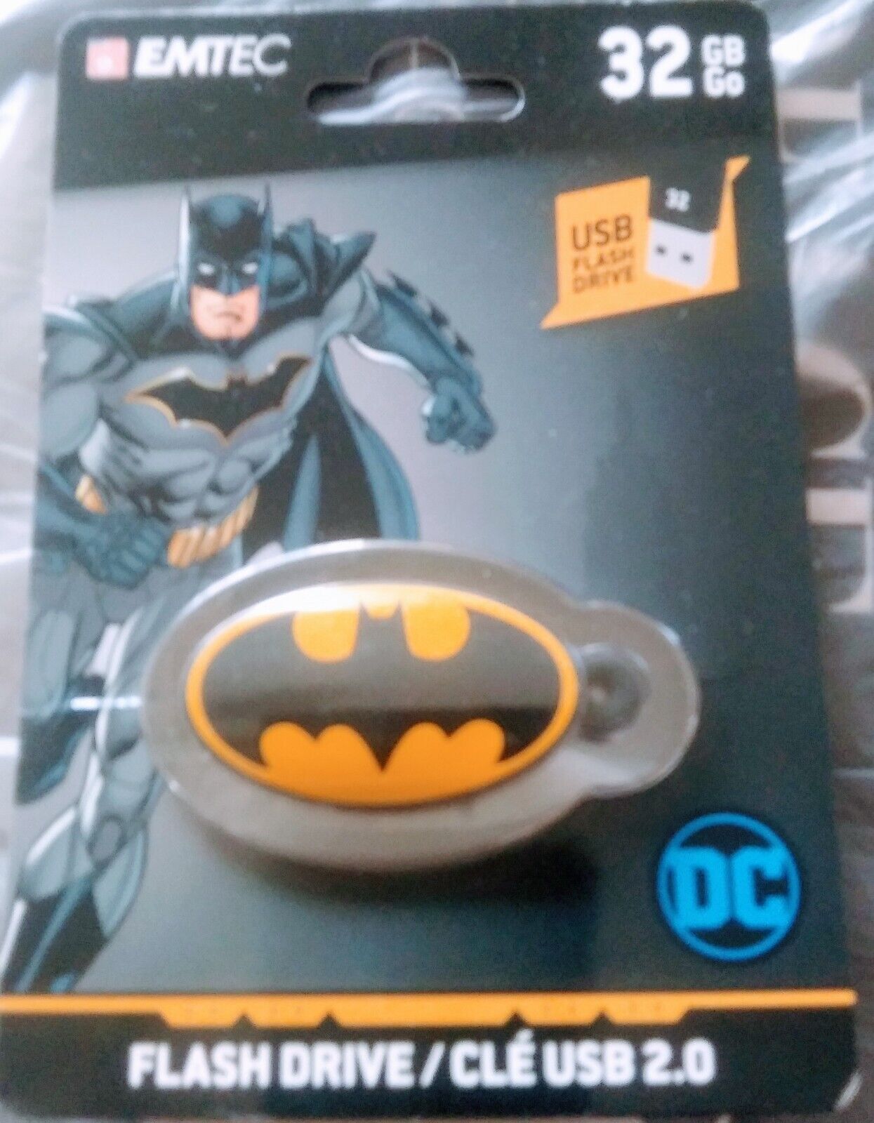 Batman Flash Drive Keychain Emtec DC Comics USB 32GB Marvel Superman too