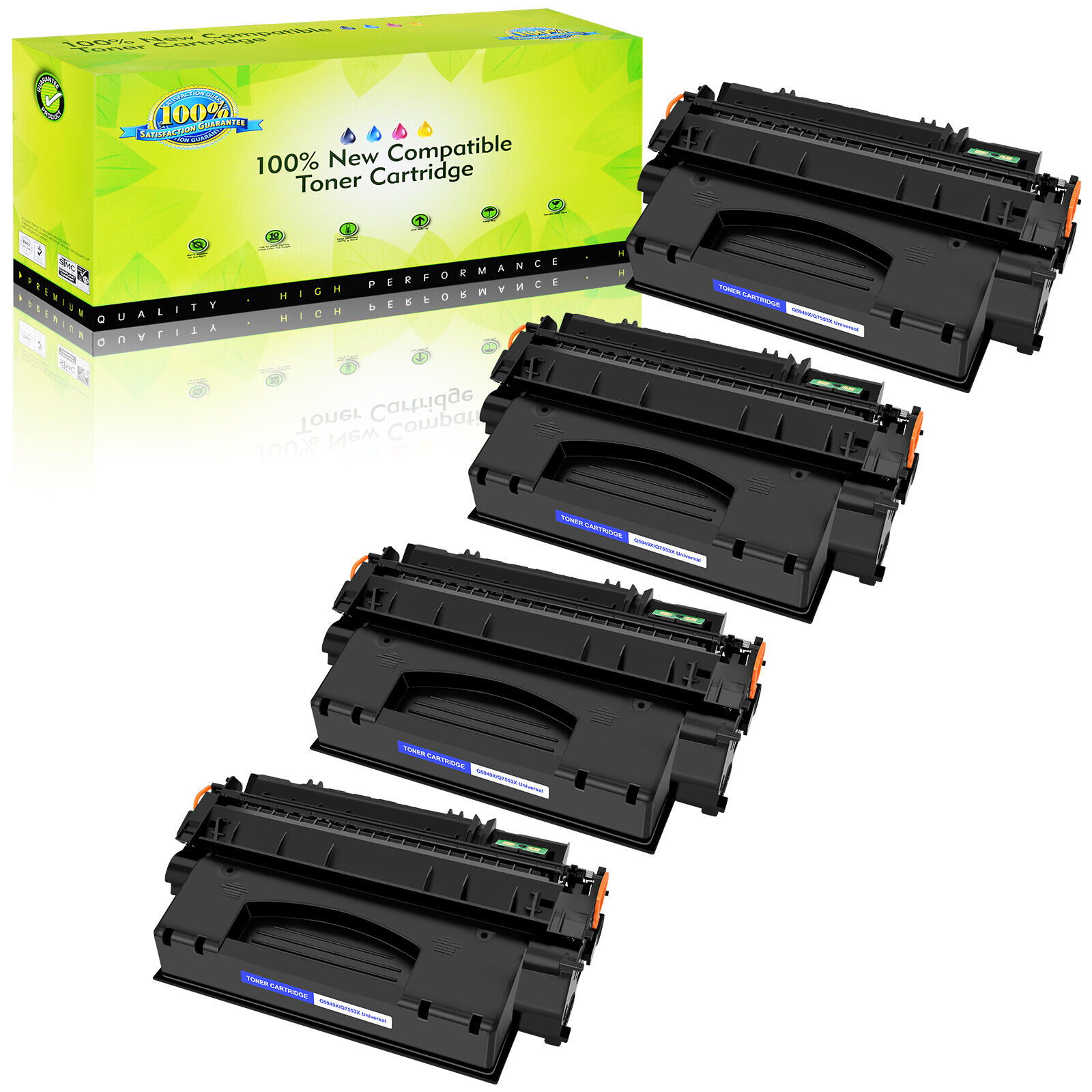 4PK Q7553X 53X Toner For HP LaserJet P2011n P2012n P2015x P2015dn M2727nfs MFP