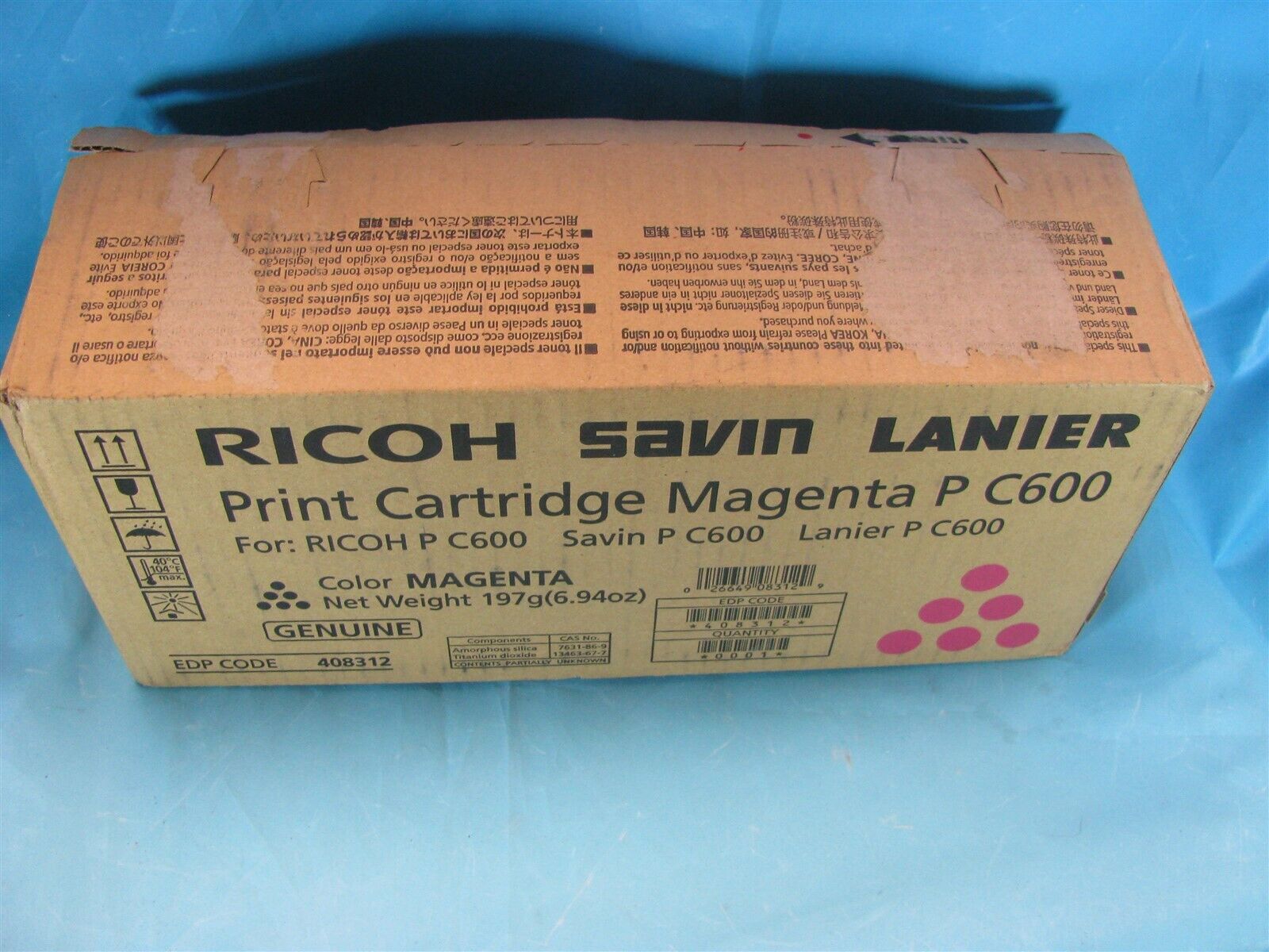 RICOH SAVIN LANIER MAGENTA PRINT CARTRIDGE P C600 EDP 408312 - NEW - 