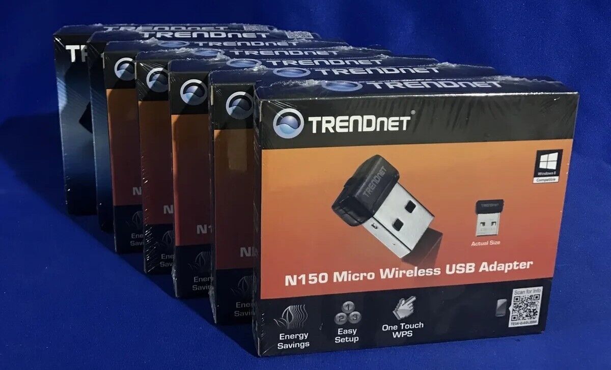 LOT OF 7 Brand New Trendnet N150 Micro Wireless USB Adapter TEW-648UBM SEALED
