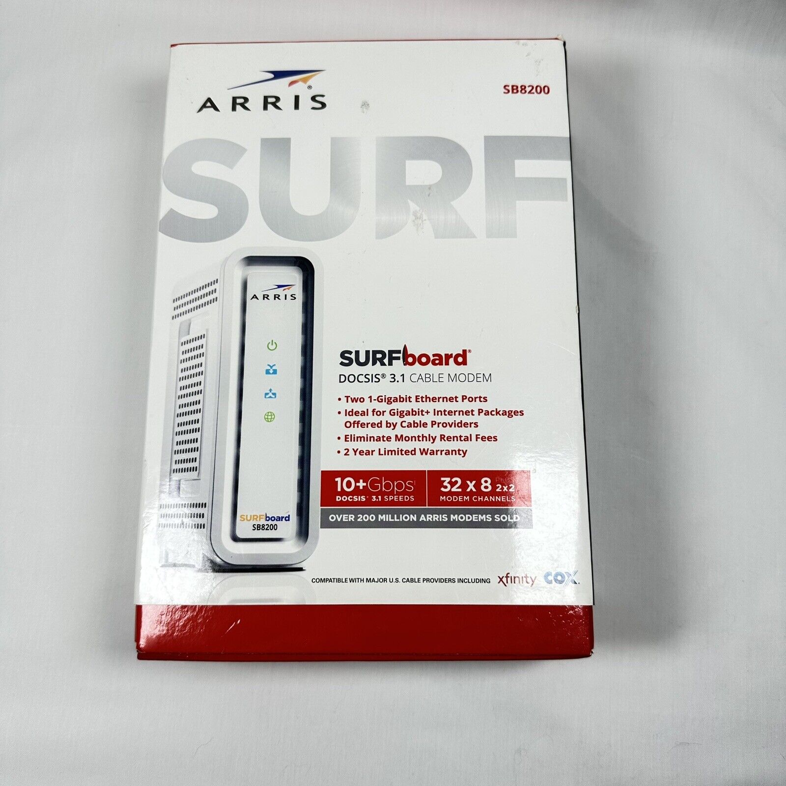 ARRIS SB8200 SurfBoard Docsis 3.1 10gb max Xfinity Cable Modem