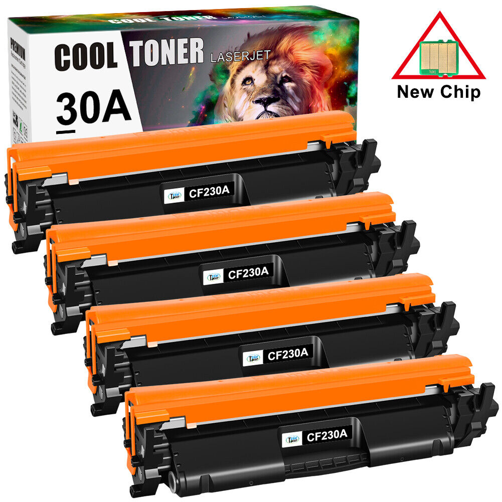 4x CF230A 30A Toner Cartridge For HP LaserJet pro M203dw M203dn M227fdn M227fdw