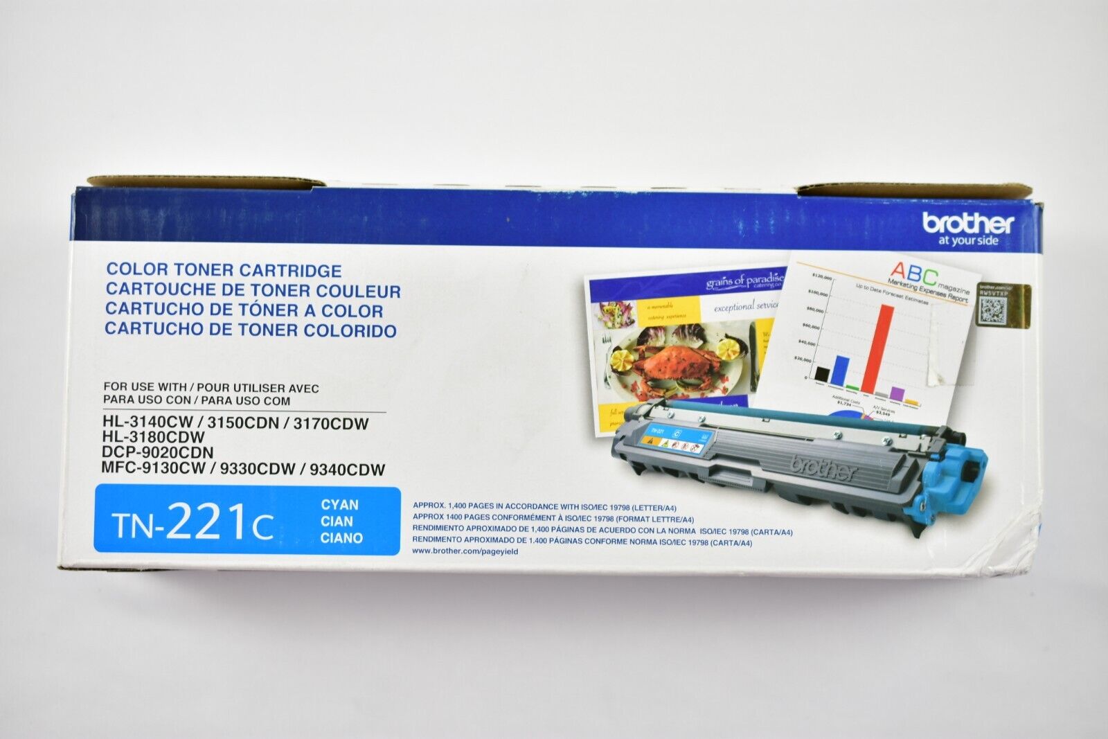 Brother Genuine TN221C Cyan Toner Cartridge for HL3140 DCP-9020 BRAND NEW