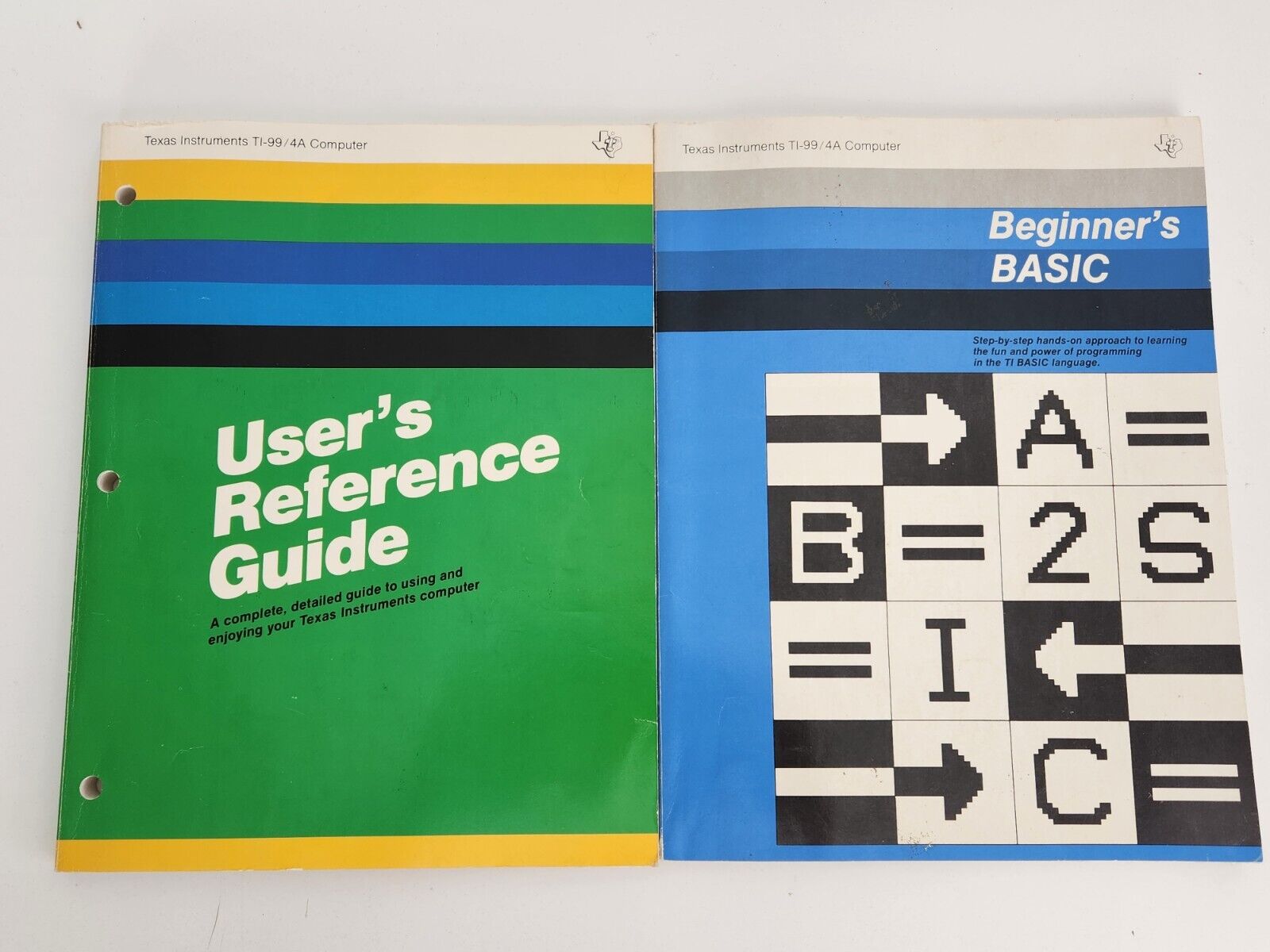 TI-99/4A User Reference Guide Owners Manual Beginners Basic Coding Book Lot