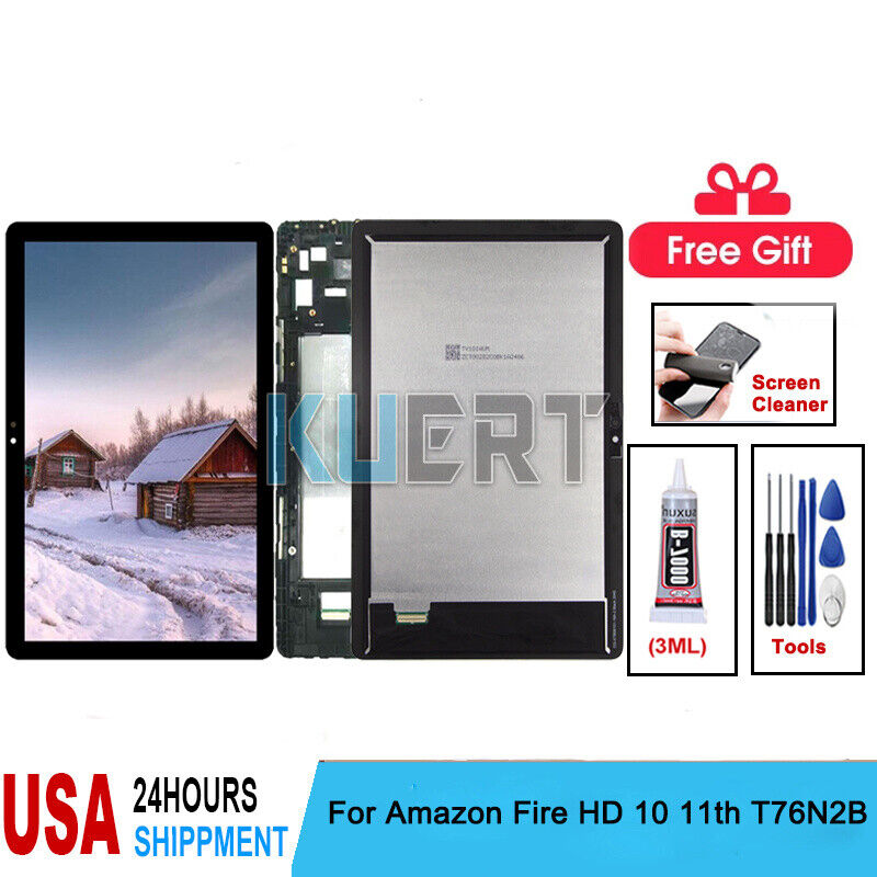 NEW For Amazon Fire HD 10 11th Gen 2021 T76N2B/T76N2P LCD Touch Screen ±Frame