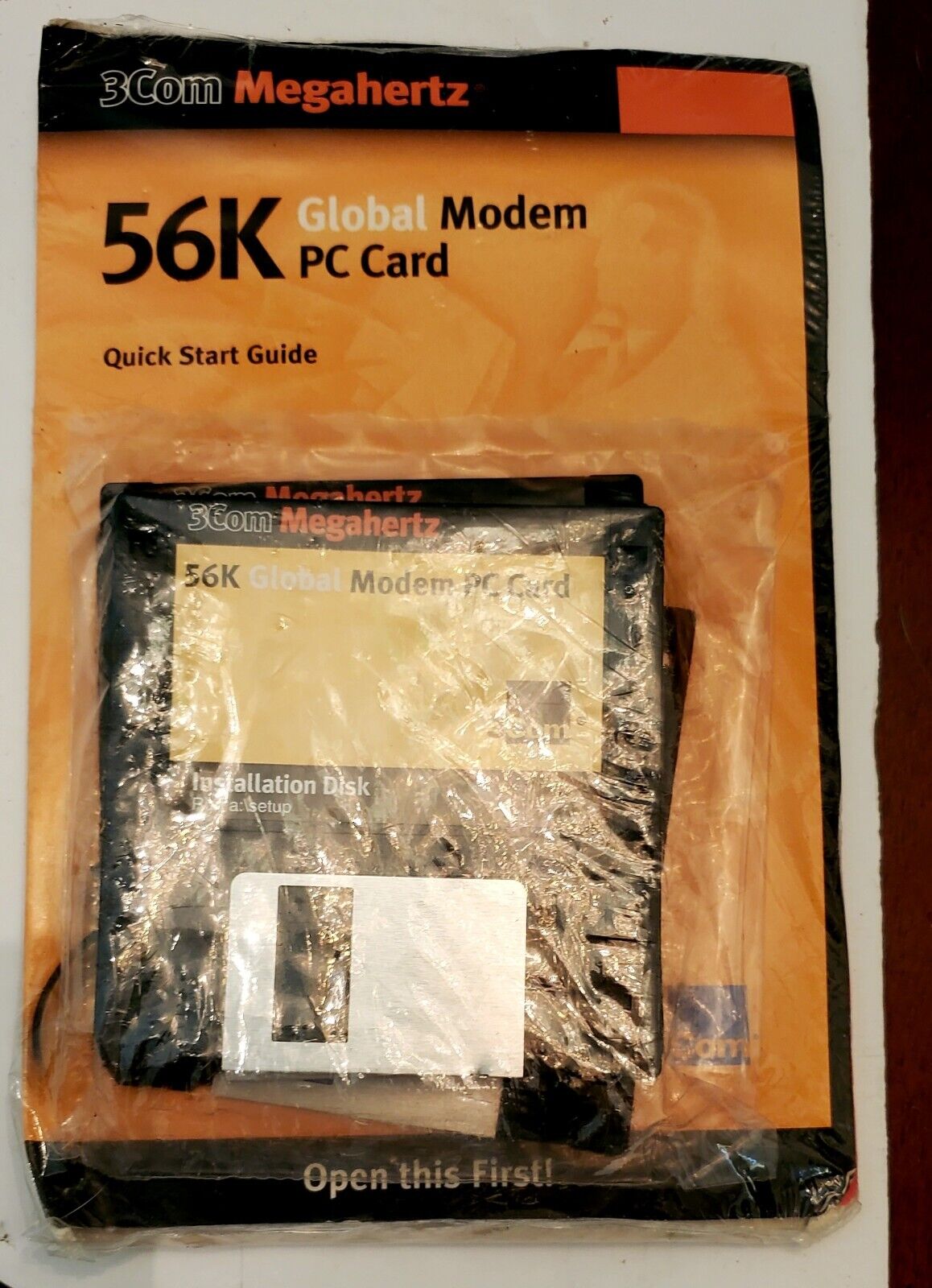3Com Megahertz 56K Global Modem PC Card 5 Floppy Disk SF540S Installation. New