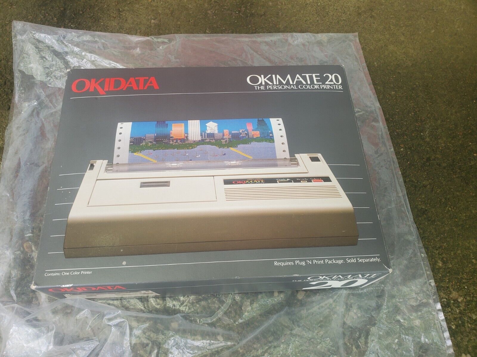 Okidata Okimate 20 Color Printer 1985 Model# EN3211 Powers On w/Original Box 