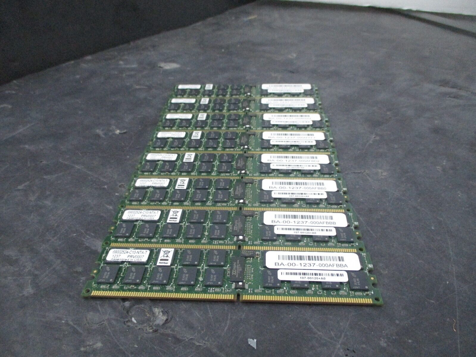 LOT OF 8 NetApp 107-00120+A0 4GB ECC Memory