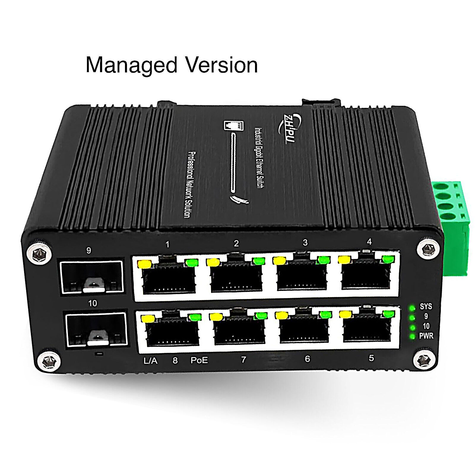 Industrial 8 Port Gigabit Switches - Managed/Unmanaged Versions - Rack Powered