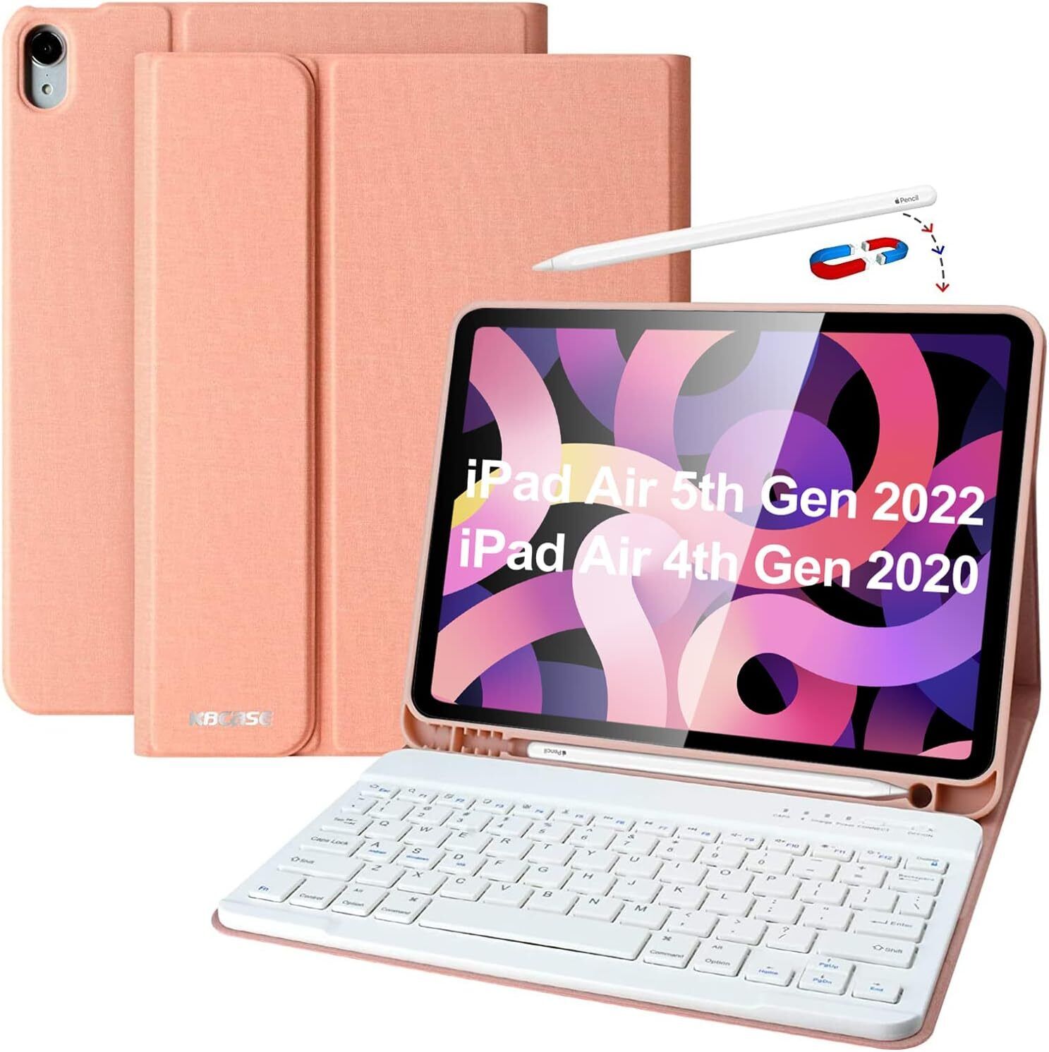 Bluetooth Keyboard Case For iPad Air 5th Gen 10.9'' 2022 Soft TPU Cover Stand